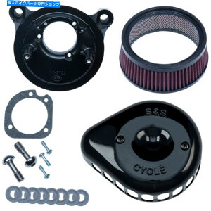 Air Filter S��S�T�C�N���G�A�N���[�i�[�}�E���g01-17TWIN CAM�iBLACK�j170-0442 S&S Cycle Air Cleaner Mounted 01-17Twin Cam (Black) 170-0442�y���s�A���i�z
