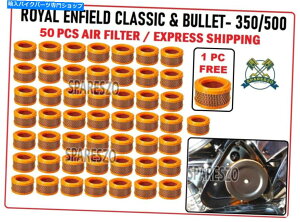 Air Filter Royal Enfield 50 PCS�G�A�t�B���^�[�p�b�N + 1�t���[�N���V�b�N���e��-350 / 500 ROYAL ENFIELD  50 PCS AIR FILTER PACK + 1 FREE  CLASSIC & BULLET - 350 / 500�y���s�A���i�z
