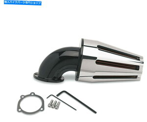 Air Filter DMJX^PF-6100-SPBNJo[ubNG{p[t[Xg[gXbg D&M Custom PF-6100-SPB Chrome Cover Black Elbow Power Flow Straight Slot