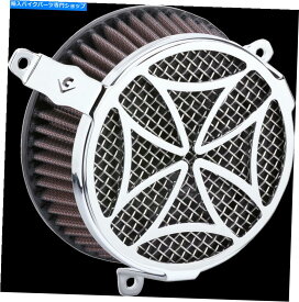 Air Filter ハーレーデイビッドソンのコブラクロムクロスエアクリーナー - アメリカ606-0104-02メイド Cobra Chrome Cross Air Cleaner for Harley Davidson - Made In USA 606-0104-02【並行輸入品】