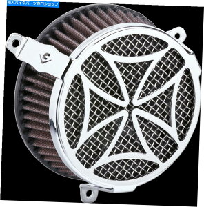 Air Filter n[[fCrbh\̃RuNNXGAN[i[ - AJ606-0104-02Ch Cobra Chrome Cross Air Cleaner for Harley Davidson - Made In USA 606-0104-02