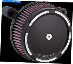 Air Filter A[lXrbgTbJ[Xe[WIGAtB^[LbgtX`[Jo[XbggbNubN Arlen Ness Billet Sucker Stage I Air Filter Kit w/ Steel Cover Slot Track Black