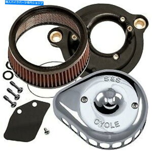 Air Filter SS 170-0435C Chrome Mini TeardropXeXGAN[i[Lbg17-21 M8p S&S 170-0435C Chrome Mini Teardrop Stealth Air Cleaner Kit for 17-21 M8