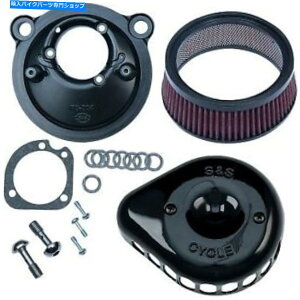 Air Filter S&S 170-0440Cブラックミニティアドロップステルスエアクリーナーキット07-20スポーツスター S&S 170-0440C Black Mini Teardrop Stealth Air Cleaner Kit for 07-20 Sportster