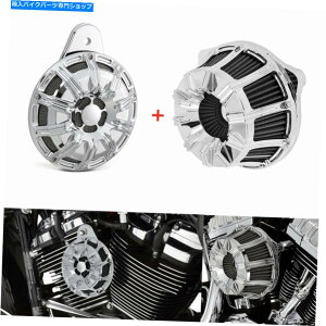 Air Filter ׂẴNGAN[i[O[Ce[N +z[Jo[n[[c[O2017-20ɓKĂ܂ All Chrome Air Cleaner Grey Intake + Horn Cover Fit For Harley Touring 2017-20