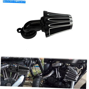 Air Filter ubNCNCJbg]GAN[i[tB^[tB^[n[[\tgAC16-17c[OɓKĂ܂ Black CNC Cut Inverted Air Cleaner Filter Fit For Harley Softail 16-17 Touring