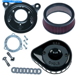 Air Filter S&Sツアー/ソフトアイルブラックミニティアドロップステルスエアクリーナー2008-16ハーレー S&S Touring/Softail Black Mini Teardrop Stealth Air Cleaner 2008-16 Harleys