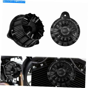 Air Filter I[ubNGAN[i[z[Xs[J[Jo[n[[M8c[O\tgCY18-20ɓKĂ܂ All Black Air Cleaner Horn Speaker Cover Fit For Harley M8 Touring Softail 18-20