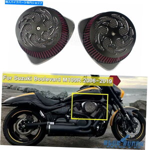 Air Filter XYLM109RŃ{X06-19fACe[NGAN[i[tB^[tB^[Lbg For Suzuki M109R Limited Edition Boss 06-19 Dual Intake Air Cleaner Filter Kit