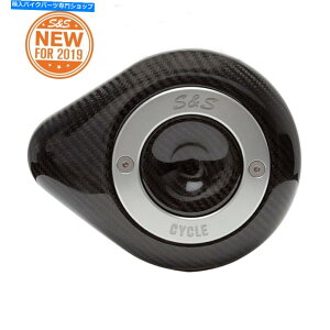 Air Filter SSTCN170-0501XeXGAN[i[n[[p̃J[{t@Co[eBAhbvJo[ S&S Cycle 170-0501 Carbon Fiber Teardrop Cover for Stealth Air Cleaner Harley