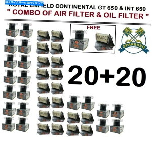 Air Filter Royal Enfield GT 650&INT 650オイルフィルター20PC + 1Free&Air Filter 20PC + 1Free Royal Enfield GT 650 & INT 650 Oil Filter 20PC + 1free & Air Filter 20PC +1free
