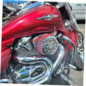 Air Filter XYLuo[hM109RNGAN[i[zCtB^[fArbOTbJ[Tx[W Suzuki Boulevard M109R Chrome Air Cleaner Intake Filter Dual Big Sucker Savage