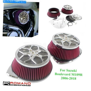 Air Filter XYLʂM109R 2006-2019p̃fArbOTbJ[GAN[i[zCtB^[ Dual Big Sucker Air Cleaner Intake Filters For Suzuki Boulevard M109R 2006-2019