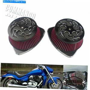 Air Filter XYLuo[hM109R{XVZR1800 2006-2019̃fACe[NGAN[i[tB^[tB^[ Dual Intake Air Cleaner Filter For Suzuki Boulevard M109R BOSS VZR1800 2006-2019
