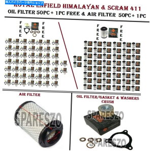 Air Filter Royal Enfield HimalayanScram 411GAtB^[50 PC + 1ICtB^[50 PC + 1 ROYAL ENFIELD HIMALAYAN & SCRAM 411 AIR FILTER 50 PC + 1 & OIL FILTER 50 PC + 1