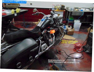 Air Filter 3DNXt[bhLEDGAN[i[zCtB^[n[[G{|CgR[ 3D CROSS FLAMES RED LED Air Cleaner Intake Filter Harley Elbow Point Cone