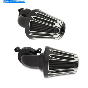 Air Filter 00-17n[[̂߂̃A[lXX^[TbJ[GAN[i[ - fB[vJbgubN-81-004 Arlen Ness Monster Sucker Air Cleaner for 00-17 Harley - Deep Cut Black - 81-004