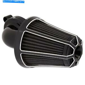 Air Filter A[lX81-003cCJp̍xxX^[TbJ[GAN[i[Lbg Arlen Ness 81-003 Black Beveled Monster Sucker Air Cleaner Kit for Twin Cam