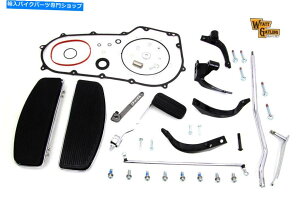 Air Filter ʕt̃CAbgKgOhCo[tbg{[hLbg̓n[[_rbh\ɓK܂ Wyatt Gatling Driver Footboard Kit with Black Brackets fits Harley-Davidson
