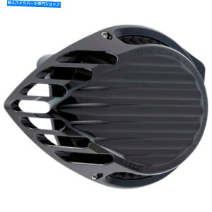 Air Filter tNtgubNtBtGAN[i[tB^[zC2017+n[[\tgACc[O Rough Crafts Black Finned Air Cleaner Filter Intake 2017+ Harley Softail Touring