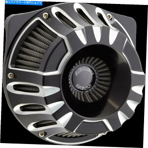 Air Filter �A�[�����l�X�t�V���[�Yv�c�C���G�A�N���[�i�[�u���b�N�f�B�[�v�J�b�g18-917 USA MADE Arlen Ness Inverted Series V-Twin Air Cleaner Black Deep Cut 18-917 USA Made�y���s�A���i�z