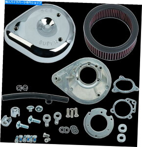 Air Filter S��S�T�C�N���e�B�A�h���b�v�G�A�N���[�i�[�L�b�g - �n�[���[�p�N����170-0305B S & S Cycle Teardrop Air Cleaner Kit - Chrome for Harley 170-0305B�y���s�A���i�z
