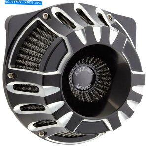 Air Filter アーレンネスディープカットインバートビッグサッカーエアクリーナー2017-2018ハーレーFLブラック Arlen Ness Deep Cut Inverted Big Sucker Air Cleaner 2017-2018 Harley FL Black