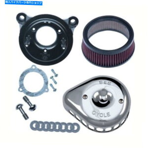 Air Filter SSXeXGAtB^[~jT.Chrome for Harley-Davidson with E-Gas 08-17 S&S Stealth Air Filters Mini T.Chrome for Harley-Davidson With E-Gas 08-17