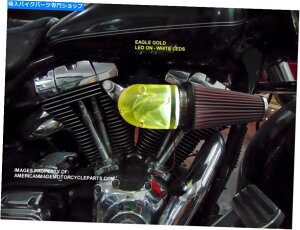 Air Filter 3D�C�[�O���C�G���[LED�G�A�N���[�i�[�z�C�t�B���^�[�n�[���[�I�[�g�o�C�G���{�|�C���g�R�[�� 3D EAGLE YELLOW LED Air Cleaner Intake Filter Harley Motorcycle Elbow Point Cone�y���s�A���i�z
