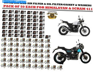 Air Filter CGtB[hICtB^[/KXPbgGAtB^[50 PCeuq}XN411v ROYAL ENFIELD OIL FILTER/GASKET & AIR FILTER 50 PC EACH "HIMALAYAN & SCRAM 411"