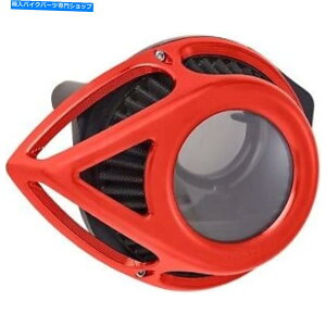 Air Filter A[lX18-904n[[cCJp̐ԂNAeBAV[YGAN[i[Lbg Arlen Ness 18-904 Red Clear Tear Series Air Cleaner Kit for Harley Twin Cam