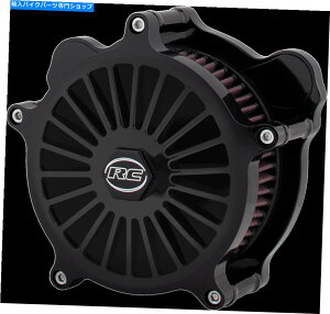 Air Filter RCR|[lgubNC[WGAtB^[N[i[08-17n[[c[O\tgACFLS RC Components Black Illusion Air Filter Cleaner 08-17 Harley Touring Softail FLS