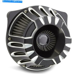 Air Filter アーレンネス逆カットブラックカットステージ1エアクリーナーハーレーツインカム99-16 Arlen Ness Inverted Deep Cut Black Cut Stage 1 Air Cleaner Harley Twin Cam 99-16