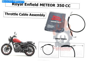 Cables �uMeteor 350cc�v / Express Shipping�̃��C�����G���t�B�[���h�u�X���b�g���P�[�u���A�Z���u���v Royal Enfield Throttle Cable Assembly for Meteor 350cc / Express Shipping�y���s�A���i�z