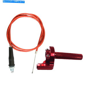 Cables CNC�N�H�[�^�[�^�[���N�C�b�N�c�C�X�g�X���b�g���O���b�v�P�[�u���t�B�b�g�s�b�g�_�[�g�N���b�h�o�C�N���b�h CNC Quarter Turn Quick Twist Throttle Grip Cable Fit PIT Dirt Quad Bike Red