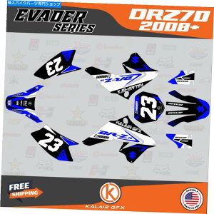 Graphics decal kit �X�Y�Ldrz70�̃O���t�B�b�N�f�J�[���L�b�g�i2008+�jEvader�V���[�Y-Blue Graphics Decal Kit for Suzuki DRZ70 (2008+) Evader Series - blue�y���s�A���i�z