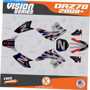 Graphics decal kit �X�Y�LDRZ70�̃O���t�B�b�N�f�J�[���L�b�g�i2008+�j�r�W�����V���[�Y-GREA Graphics Decal Kit for Suzuki DRZ70 (2008+) Vision Series - Gray�y���s�A���i�z