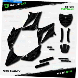 Graphics decal kit ubNAEgXbN[VOOtBbNXtBbgJTL10-22 KLX110 KLX 110fJ[ Blackout Slick Racing Graphics Kit fit Kawasaki 10-22 Klx110 KLX 110 Decal