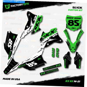 Graphics decal kit zCgO[XbN[VOOtBbNXLbg14-21JTLkx85 kx 85fJ[ɓK܂ White & Green Slick Racing Graphics Kit fits 14-21 Kawasaki Kx85 kx 85 decal