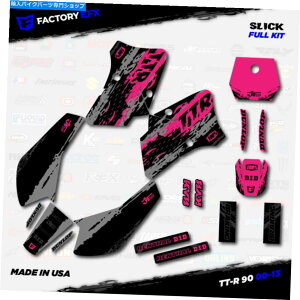 Graphics decal kit �O���[���s���N�X���b�N���[�V���O�O���t�B�b�N�X�L�b�g�t�B�b�g00-08���}�nTTR90 TTR 90�f�J�[�� Gray & Pink Slick Racing Graphics Kit fits 00-08 YAMAHA TTR90 TTR 90 decal�y���s�A���i�z