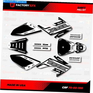 Graphics decal kit �u���b�N���O���[�V�t�g���[�V���O�O���t�B�b�N�X�L�b�g��04-10�z���_CRF80 CRF 80�f�J�[���ɓK�����܂� Black & Gray Shift Racing Graphics kit Fits 04-10 Honda Crf80 CRF 80 Decal�y���s�A���i�z