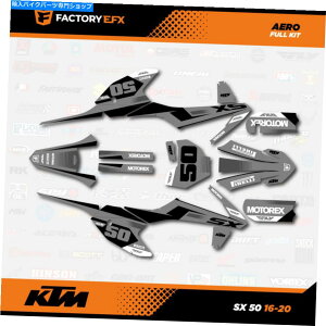 Graphics decal kit �O���[�G�A�[���[�V���O�O���t�B�b�N�X�L�b�g��16-20 ktm 50SX 50 SX�f�J�[���X�e�b�J�[�L�b�g2016�ɓK�����܂� Gray Aero Racing Graphics Kit fits 16-20 KTM 50sx 50 sx Decal Sticker Kit 2016�y���s�A