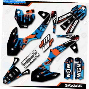 Graphics decal kit u[IWTx[WJ[VOOtBbNLbgKTM 16-21 SX50 SX 50fJ[2016ɓK܂ Blue Orange Savage Camo Racing Graphics Kit fits KTM 16-21 Sx50 Sx 50 Decal 2016