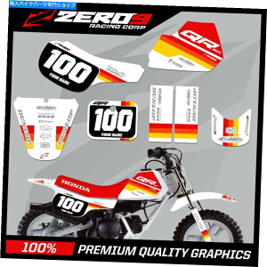 Graphics decal kit Honda QR 50 Motocross Graphics MxOtBbNfJ[LbgFaze Whi/Red HONDA QR 50 MOTOCROSS GRAPHICS MX GRAPHICS DECALS KIT FAZE WHI/RED