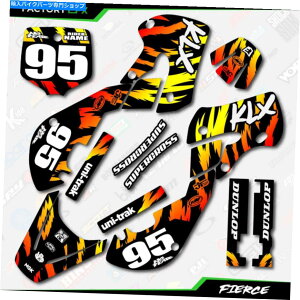 Graphics decal kit Fire Red Fierce Graphics Kit͐KLX110 00-09fJ[XebJ[KLX 110ɓK܂ Fire Red Fierce Graphics Kit fits Kawasaki KLX110 00-09 Decal Sticker KLX 110