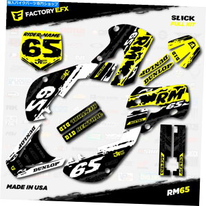 Graphics decal kit zCgCG[XbNOtBbNXXebJ[Lbg̓XYLRM65 RM 65 01-22fJ[ɓK܂ White & Yellow Slick Graphics Sticker Kit fits Suzuki RM65 RM 65 01-22 Decals