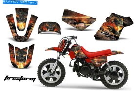 Graphics decal kit ダートバイクグラフィックスキットMXデカールラップ用ヤマハPW50 PW 50 1990-2018 Firestorm K Dirt Bike Graphics Kit MX Decal Wrap For Yamaha PW50 PW 50 1990-2018 FIRESTORM K