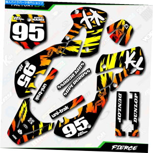Graphics decal kit t@CAIW̌OtBbNXXebJ[Lbg͐KX65 KX 65 00-22fJ[ɓK܂ Fire Orange Fierce Graphics Sticker Kit fits Kawasaki KX65 KX 65 00-22 Decals