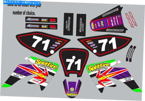 Graphics decal kit 2002-2012 CRF70 Splitfire Decals���S�X�e�b�J�[�̃O���t�B�b�N�L�b�g Graphic Kit for 2002-2012 CRF70 Splitfire Decals logo sticker�y���s�A���i�z