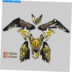 Graphics decal kit 2008-2019XYLDRZ 125 DRZ125OtBbNLbgbNX^[FubN /S[hfJ[ 2008 - 2019 SUZUKI DRZ 125 DRZ125 GRAPHICS KIT ROCKSTAR : BLACK / GOLD DECALS